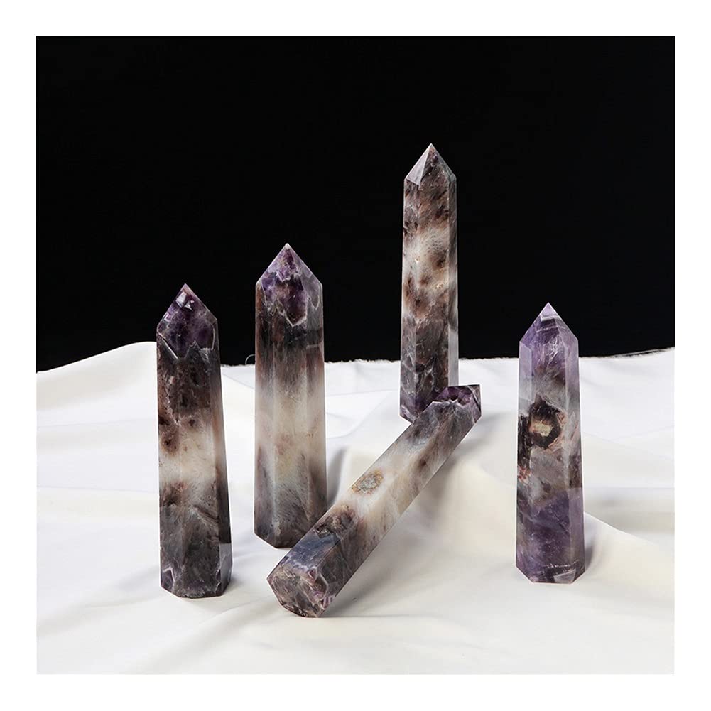 新品アメジストワンド魔法の杖原石六角柱アメジストポイント